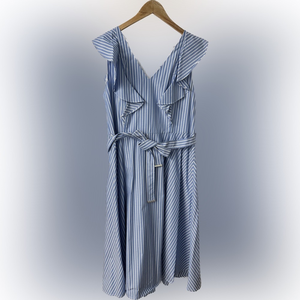 Tommy Hilfiger blue/white pinstripe dress